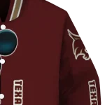texas state bobcats mickey mouse maroon varsity jacket best selling