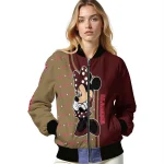 texas state bobcats minnie mouse maroon bomber jacket best selling