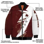 texas state bobcats ripped bolt maroon white bomber jacket best selling