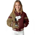 texas state bobcats snoopy attitude maroon varsity jacket best selling
