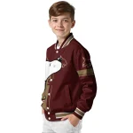 texas state bobcats snoopy attitude maroon varsity jacket best selling