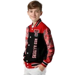 texas tech red raiders fire skull red black varsity jacket best selling