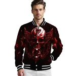 texas tech red raiders skull bite red black varsity jacket best selling