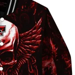 texas tech red raiders skull bite red black varsity jacket best selling