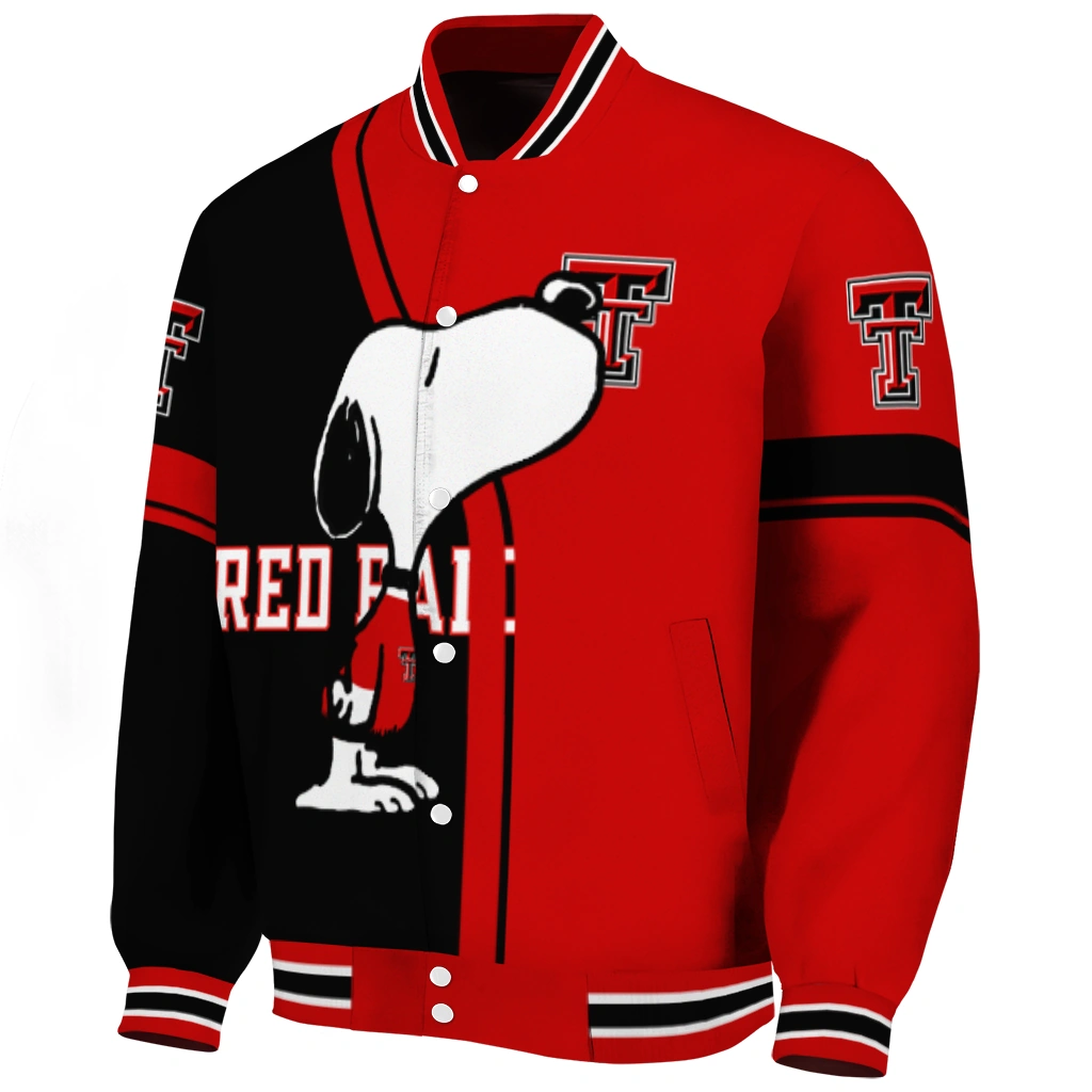 texas tech red raiders snoopy attitude red varsity jacket best selling texas tech red raiders snoopy attitude red varsity jacket best selling