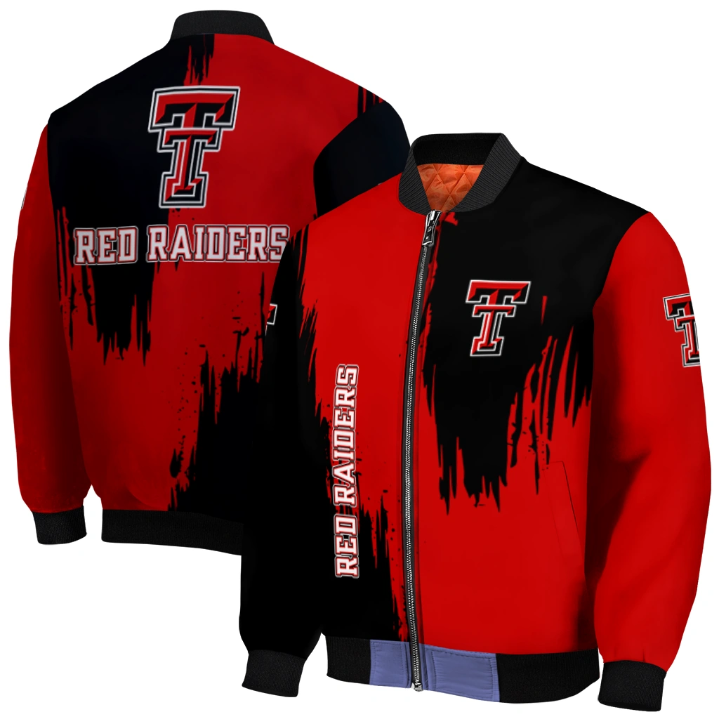 texas tech red raiders urban mark red bomber jacket best selling texas tech red raiders urban mark red bomber jacket best selling