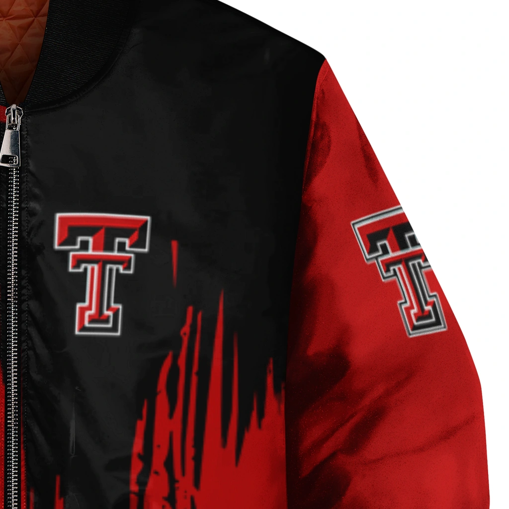 texas tech red raiders urban mark red bomber jacket premium grade texas tech red raiders urban mark red bomber jacket premium grade