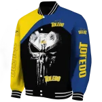 toledo rockets edgy mask blue black varsity jacket best selling
