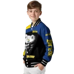toledo rockets edgy mask blue black varsity jacket best selling