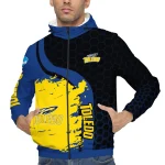toledo rockets grid streak blue black windbreaker jacket best selling