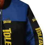 toledo rockets intricate skull blue black bomber jacket best selling