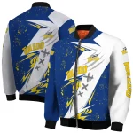 toledo rockets ripped bolt blue white bomber jacket best selling