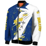 toledo rockets ripped bolt blue white bomber jacket best selling