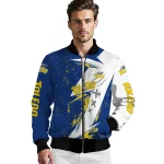 toledo rockets ripped bolt blue white bomber jacket best selling