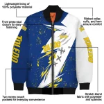 toledo rockets ripped bolt blue white bomber jacket best selling