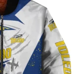 toledo rockets ripped bolt blue white bomber jacket best selling