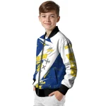 toledo rockets ripped bolt blue white bomber jacket best selling