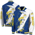 toledo rockets ripped bolt blue white varsity jacket best selling