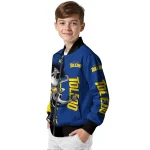 toledo rockets spooky grin blue bomber jacket best selling
