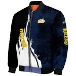 toledo rockets torn texture print blue black bomber jacket best selling