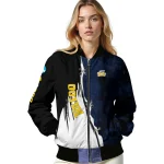 toledo rockets torn texture print blue black bomber jacket best selling