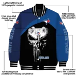 toronto blue jays edgy mask blue black varsity jacket best selling
