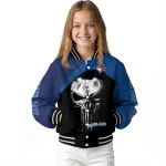 toronto blue jays edgy mask blue black varsity jacket best selling