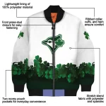 toronto blue jays four leaf icon white green bomber jacket best selling