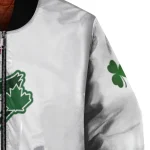 toronto blue jays four leaf icon white green bomber jacket best selling