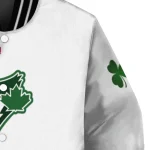 toronto blue jays four leaf icon white green varsity jacket best selling
