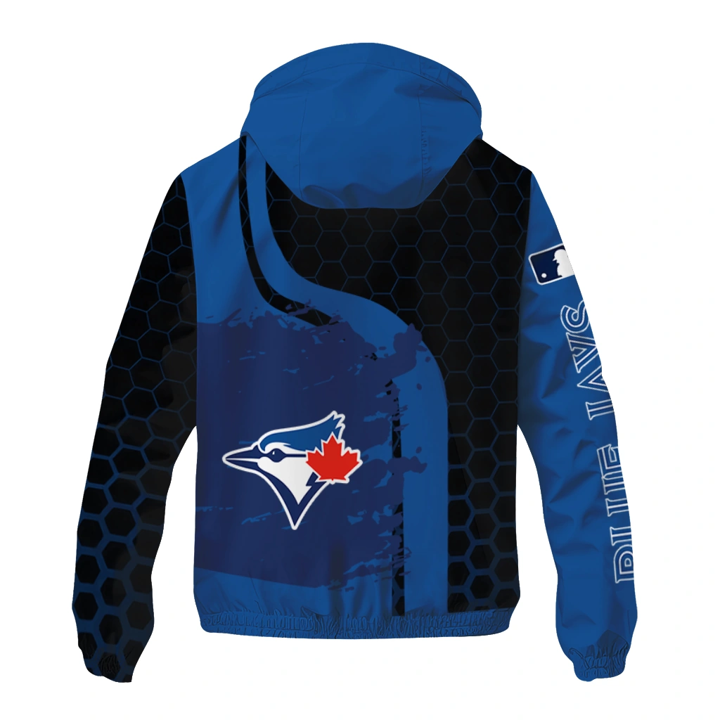 toronto blue jays hex splash blue black windbreaker jacket fashion forward toronto blue jays hex splash blue black windbreaker jacket fashion forward