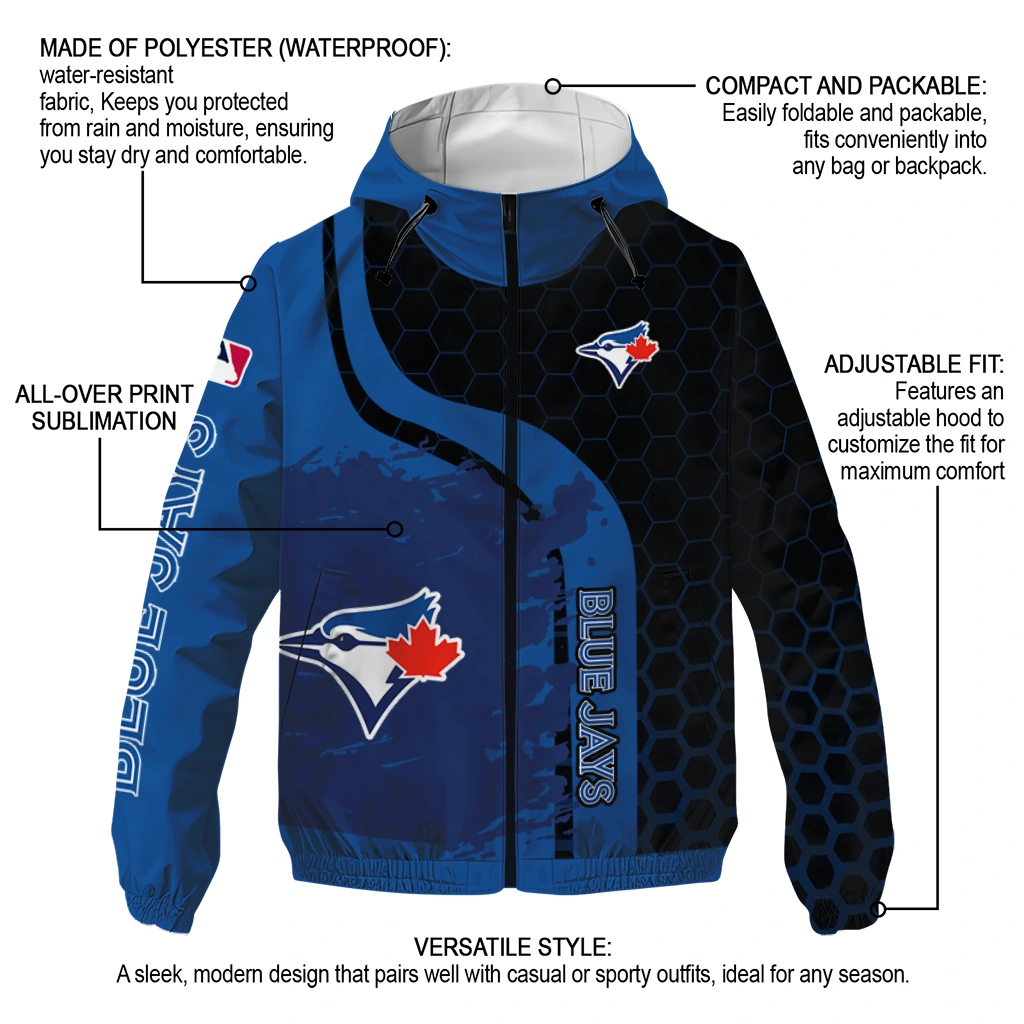 toronto blue jays hex splash blue black windbreaker jacket new arrival toronto blue jays hex splash blue black windbreaker jacket new arrival