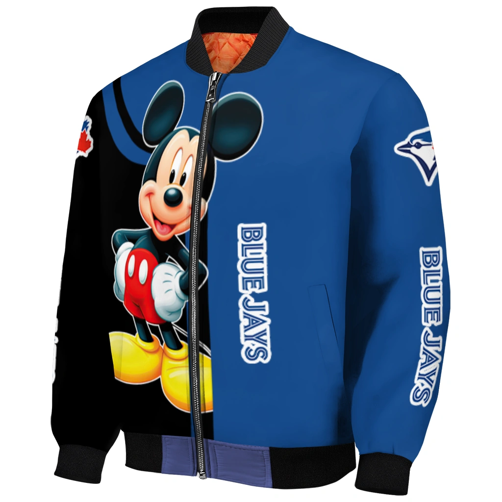 toronto blue jays mickey mouse blue bomber jacket fashion forward toronto blue jays mickey mouse blue bomber jacket fashion forward