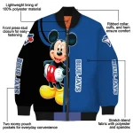 toronto blue jays mickey mouse blue bomber jacket best selling