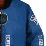 toronto blue jays mickey mouse blue bomber jacket best selling