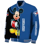 toronto blue jays mickey mouse blue varsity jacket best selling