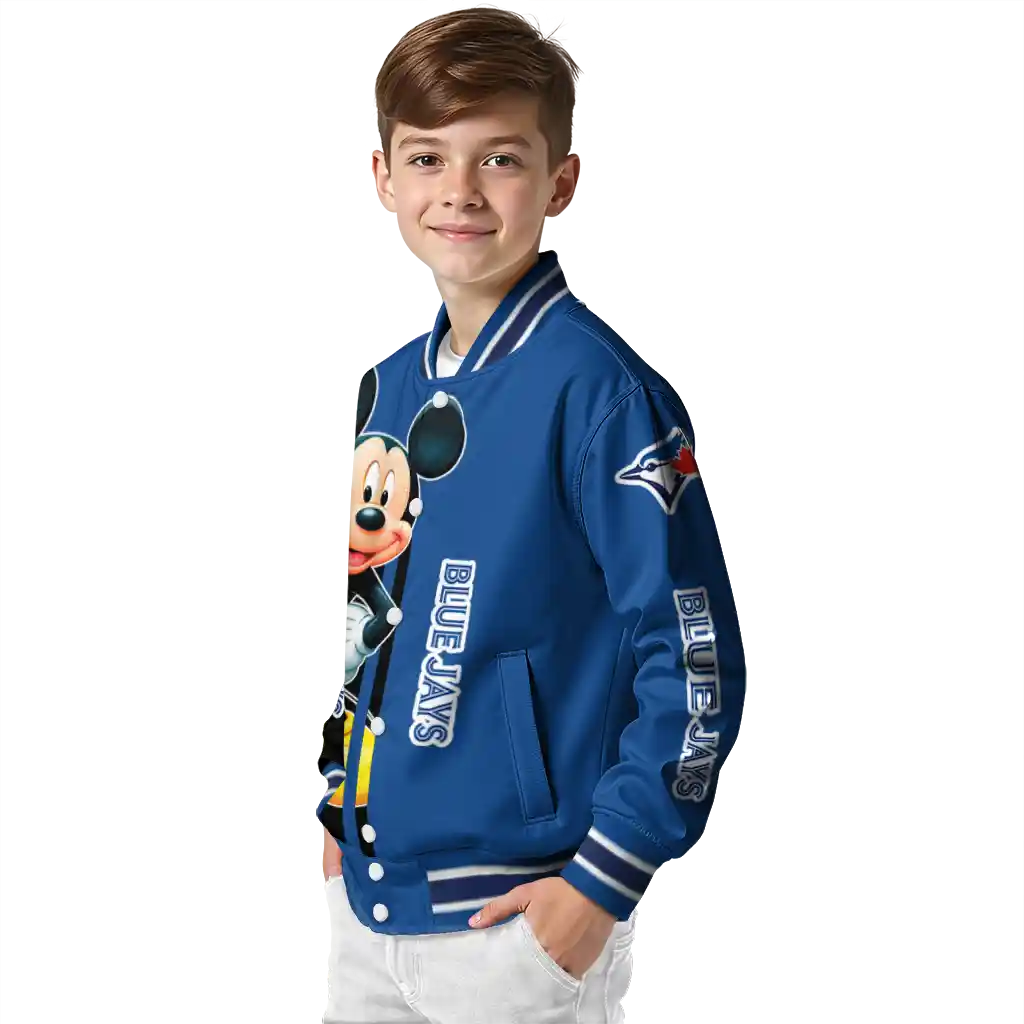 toronto blue jays mickey mouse blue varsity jacket trendy toronto blue jays mickey mouse blue varsity jacket trendy