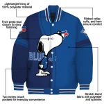 toronto blue jays snoopy attitude blue varsity jacket best selling