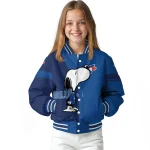 toronto blue jays snoopy attitude blue varsity jacket best selling
