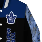 toronto maple leafs fire skull blue black varsity jacket best selling