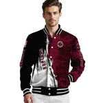 toronto raptors edgy scratch effect red black varsity jacket best selling