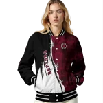 toronto raptors edgy scratch effect red black varsity jacket best selling