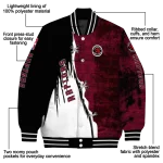 toronto raptors edgy scratch effect red black varsity jacket best selling