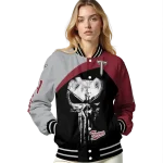 troy trojans edgy mask red black varsity jacket best selling