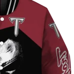 troy trojans edgy mask red black varsity jacket best selling
