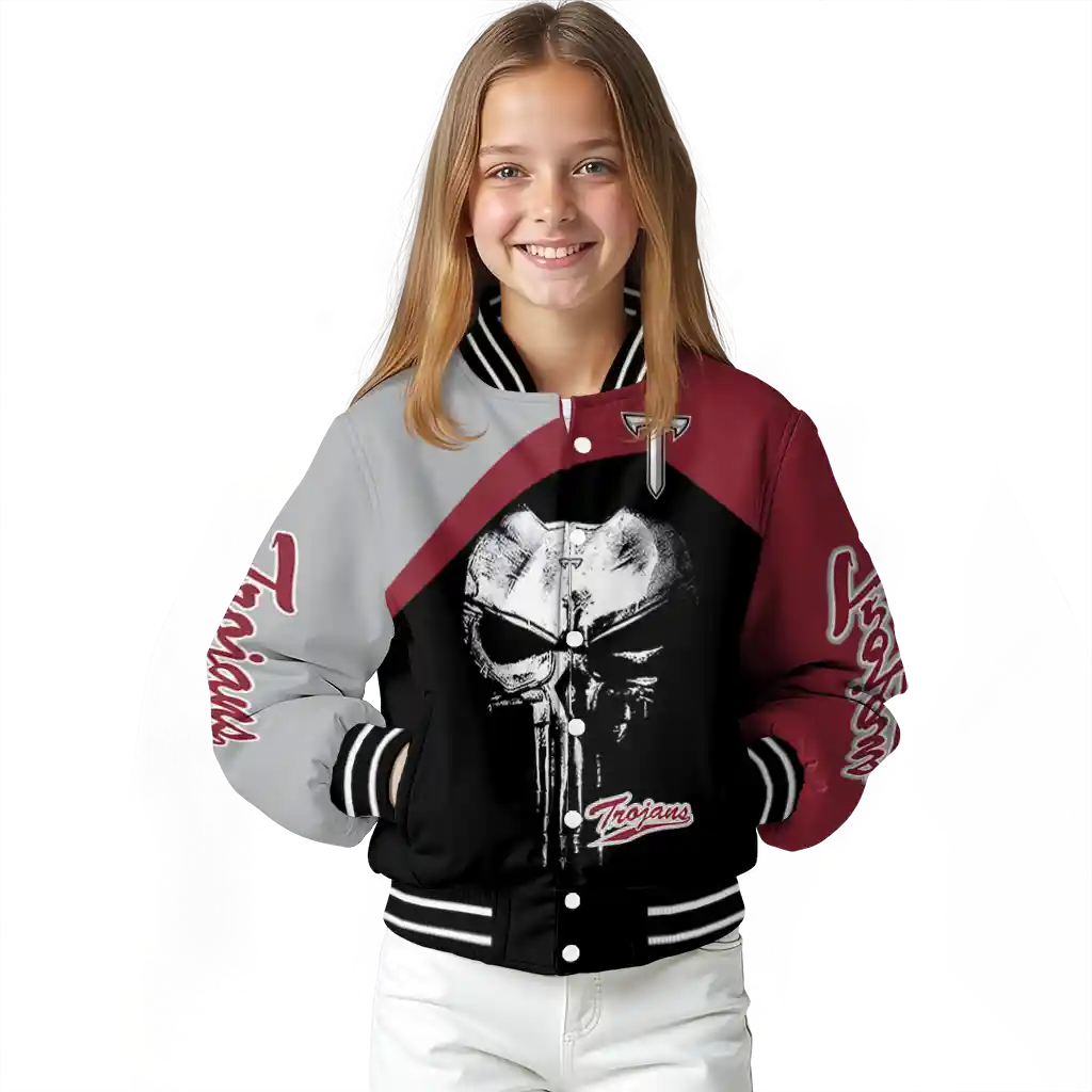 troy trojans edgy mask red black varsity jacket top rated troy trojans edgy mask red black varsity jacket top rated