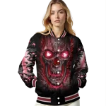 troy trojans inferno skull red black varsity jacket best selling