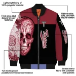 troy trojans intricate skull red black bomber jacket best selling