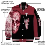 troy trojans intricate skull red black varsity jacket best selling