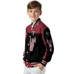 troy trojans intricate skull red black varsity jacket best selling